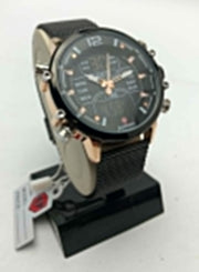 Kademan Original Watch with Dual time and shepard Chain Black image 1