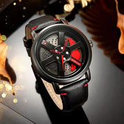 Original allroy rim Watch Black belt with red dial image 0