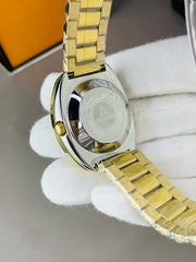 Fitron original  Diaster Watch white diamond with golden chain image 3