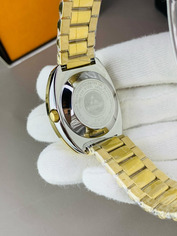 Fitron original  Diaster Watch white diamond with golden chain image 3