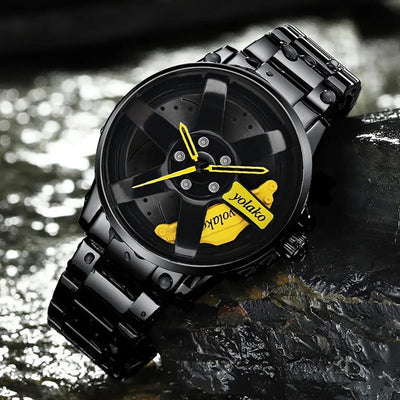 Original allroy rim Watch Black Chain with Yellow dial image 0