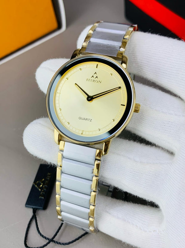 Fitron Classic Two tone chain with Golden dial image 4