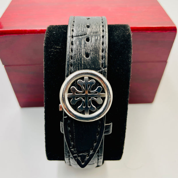 P.P Black Belt With Black Dial