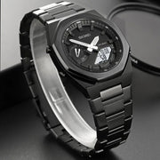 Original SKM World Time Watch Black with Black Dial