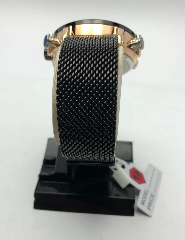 Kademan Original Watch with Dual time and shepard Chain Black image 6