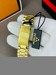 Fitron original  Diaster Watch White Dial with golden chain image 2