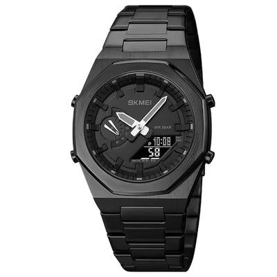 Original SKM World Time Watch Black with Black Dial